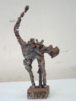 Sculpture titled "Katze" by Ralph Kleiner, Original Artwork