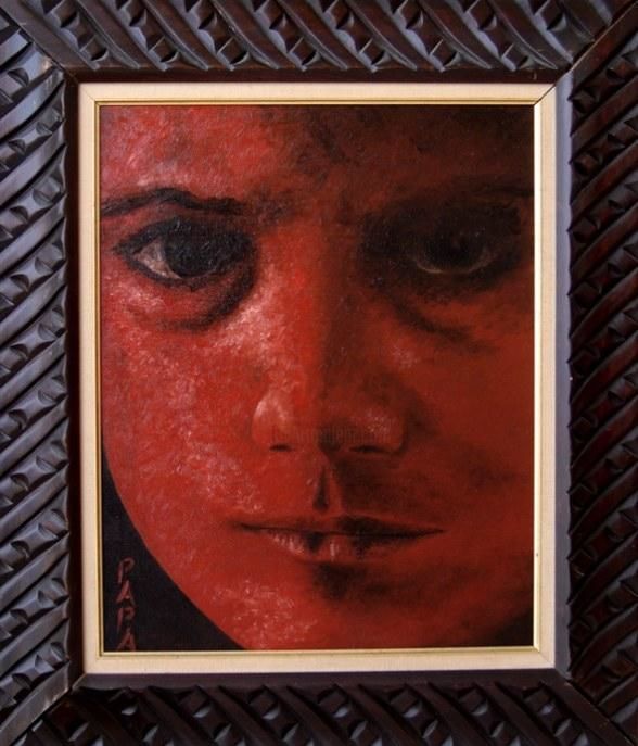 绘画 标题为“Red Face” 由Ralph Papa, 原创艺术品
