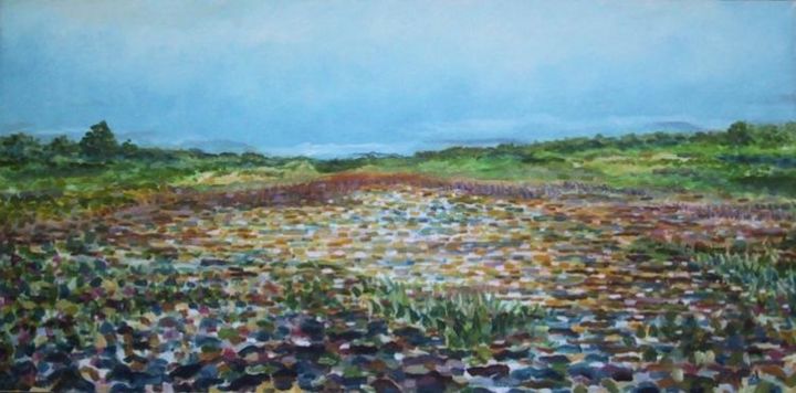Pintura titulada "Marsh at Montauk" por Ralph Papa, Obra de arte original
