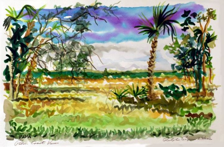 Malerei mit dem Titel "Florida Sanctuary" von Ralph Papa, Original-Kunstwerk, Öl