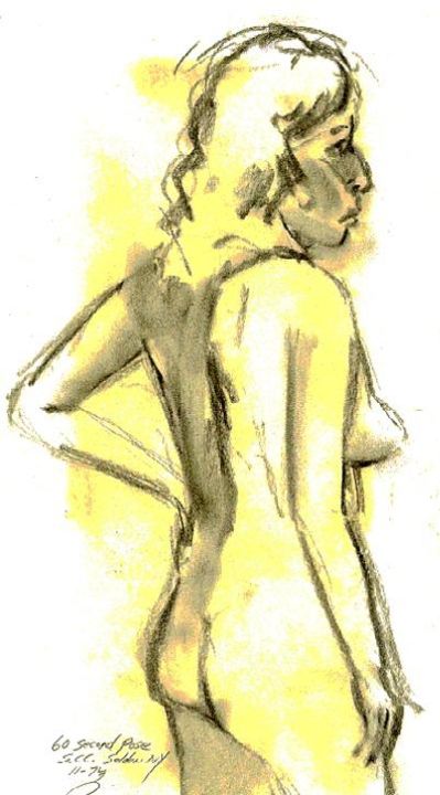 Zeichnungen mit dem Titel "Female Figure" von Ralph Papa, Original-Kunstwerk, Andere