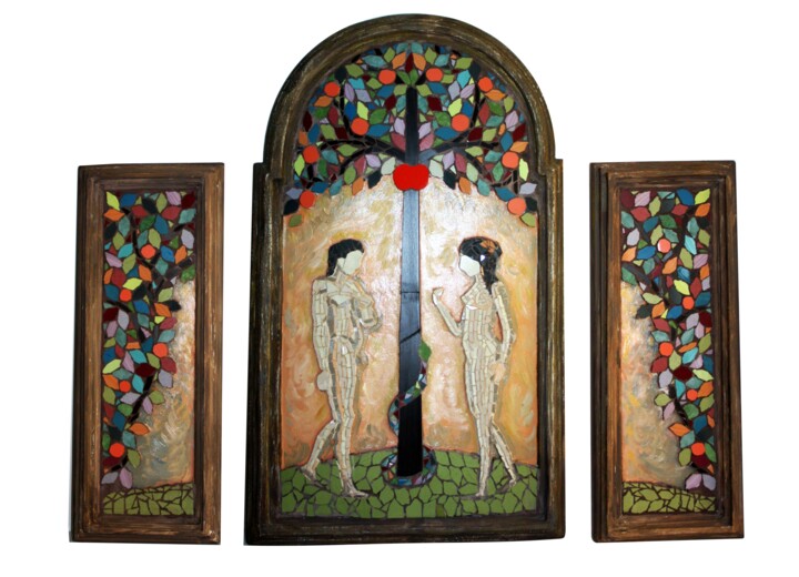 Scultura intitolato "THE TREE OF THE KNO…" da Raluca-Ioana Enăchescu, Opera d'arte originale, Mosaico