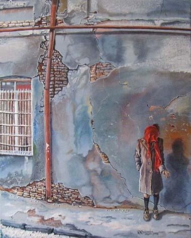 Painting titled "Poverty is not a vi…" by Ramaz Razmadze, Original Artwork, Oil