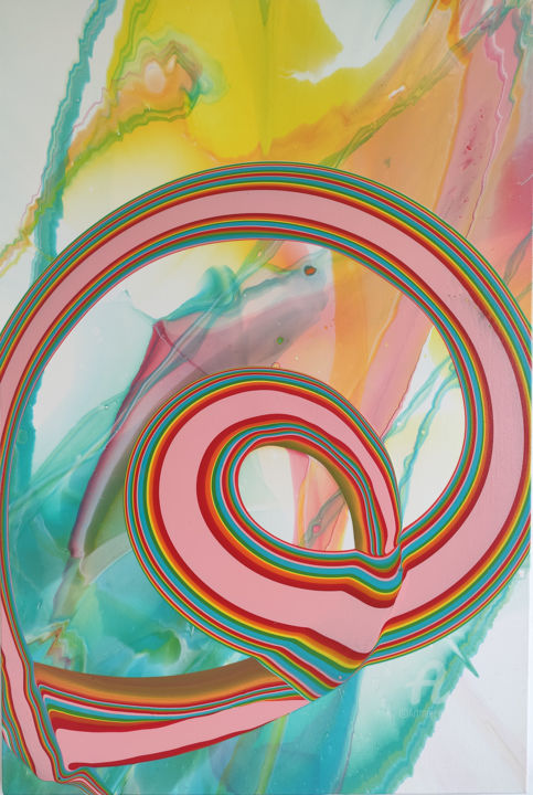 Картина под названием "Lollipop" - Andrey Meshkov, Подлинное произведение искусства, Акрил Установлен на Деревянная рама для…