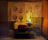Painting titled "Minwax by Lamplight" by Robert Mehling, Original Artwork, Oil
