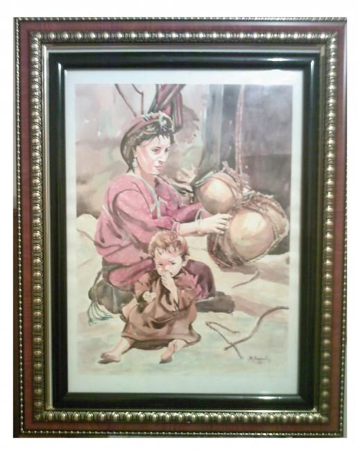 Pittura intitolato "Sendu" da Mourad Rami, Opera d'arte originale, Olio