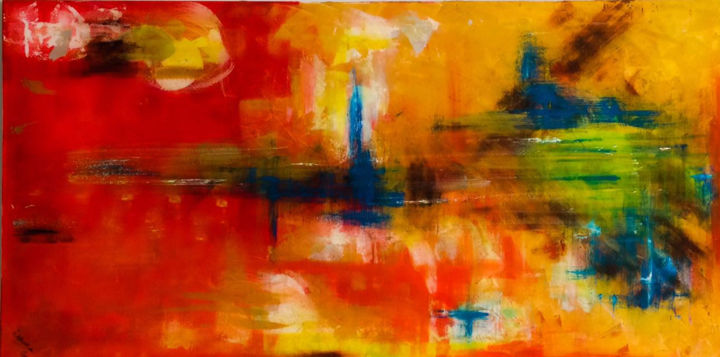 Pittura intitolato "tramonto.jpg" da Ramona Wess, Opera d'arte originale, Acrilico