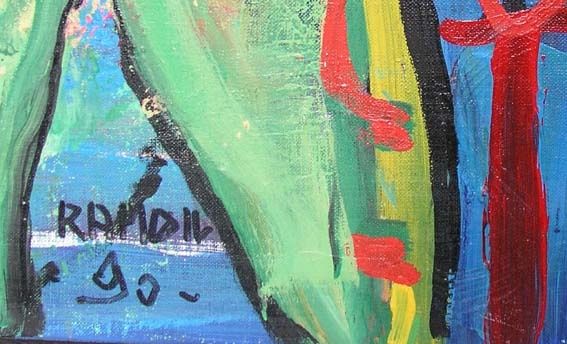 Картина под названием "L'homme grenouille" - Ramon, Подлинное произведение искусства