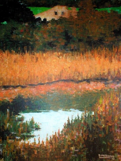 Painting titled ""Reflejos"" by Ramón Castellano De Torres, Original Artwork