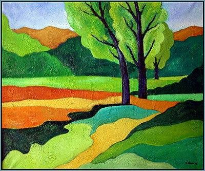 Pintura titulada "Paisaje" por Ramon Oliveras, Obra de arte original