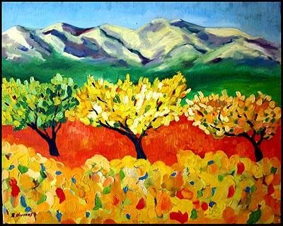 Painting titled "Paisaje 3" by Ramon Oliveras, Original Artwork