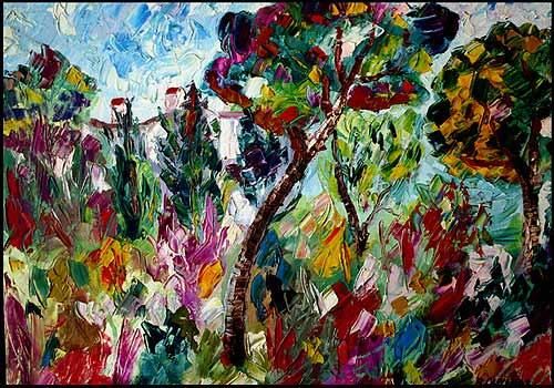 Painting titled "Paisaje 6" by Ramon Oliveras, Original Artwork