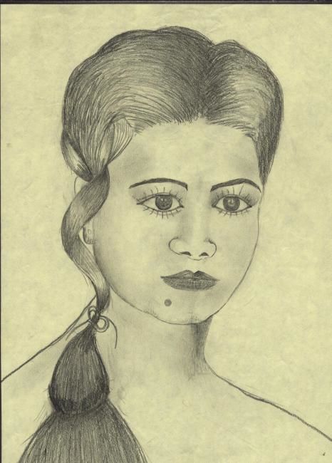 Drawing titled "Portrait" by Kingram, Original Artwork, Other