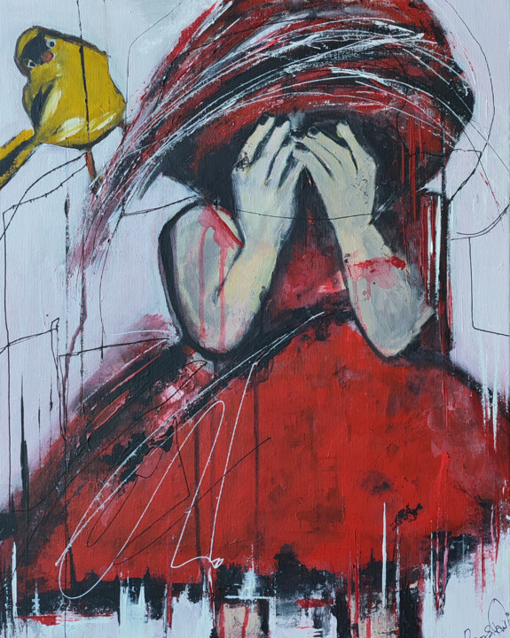 Картина под названием "DON'T" - Rana Siba, Подлинное произведение искусства, Акрил