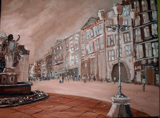 Schilderij getiteld "Lviv" door Rana, Origineel Kunstwerk