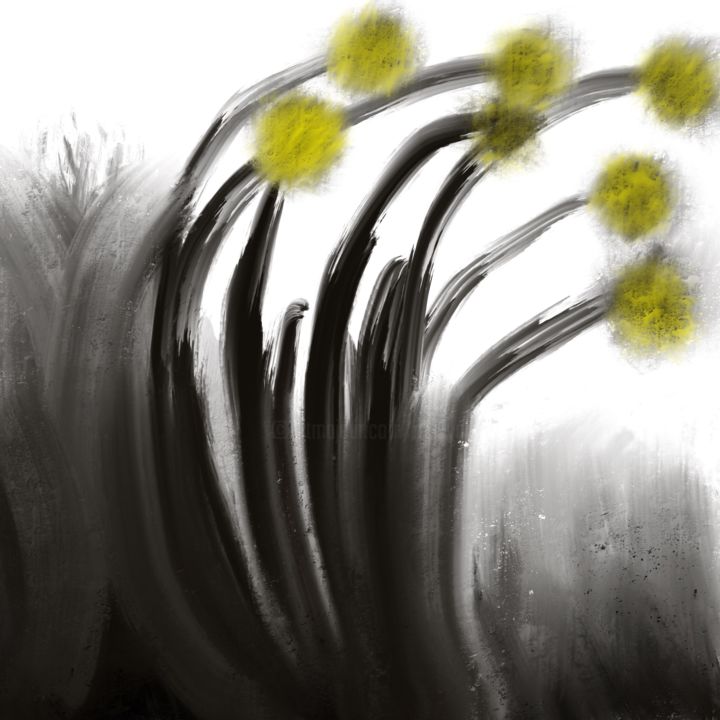 Digital Arts titled "Yellow" by Randy Addy, Original Artwork, Digital Painting