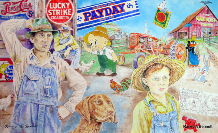 Painting titled "PAYDAY" by Randy A Bennett Art, Original Artwork, Acrylic