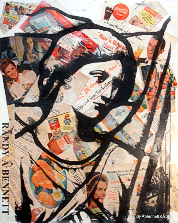 Collages intitolato "UNTITLED" da Randy A Bennett Art, Opera d'arte originale