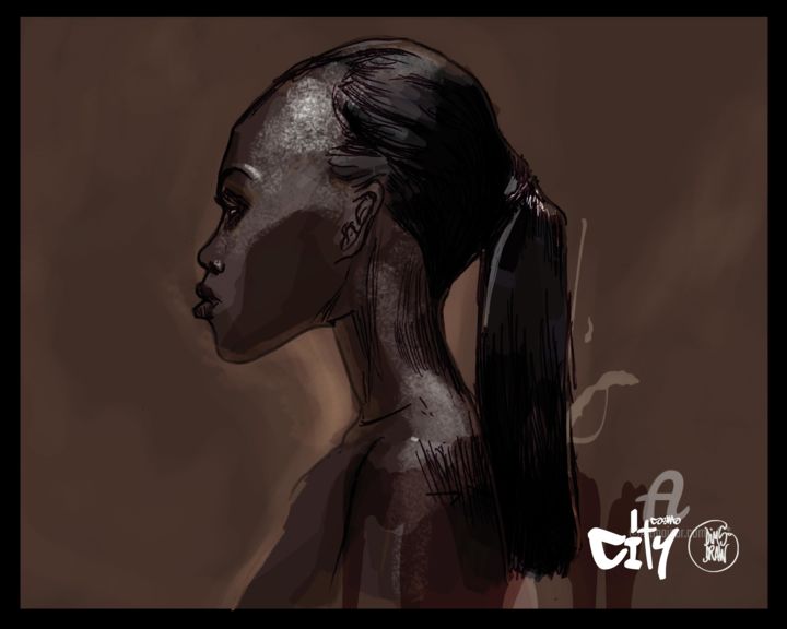 Digital Arts titled "Chocolate" by Randy Dims, Original Artwork, Digital Painting