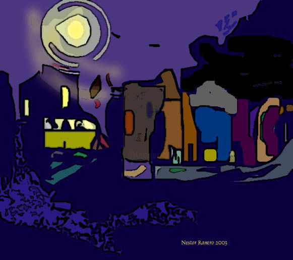 Photographie intitulée "nocturno de barrio…" par Ness, Œuvre d'art originale