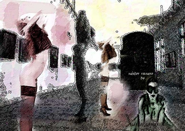 Fotografía titulada "Fantasmas del museo" por Ness, Obra de arte original,