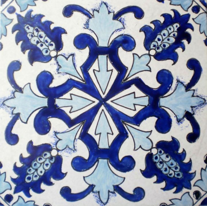 Painting titled "37052-1253189676694…" by Rangeen Ceramic "Blue", Original Art,