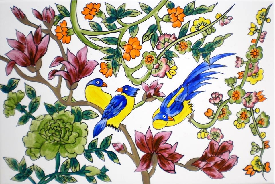 Birds On ceramic Tiles (Rangeen Ceramic painting) Birds On ceramic Tiles (Rangeen Ceramic painting)