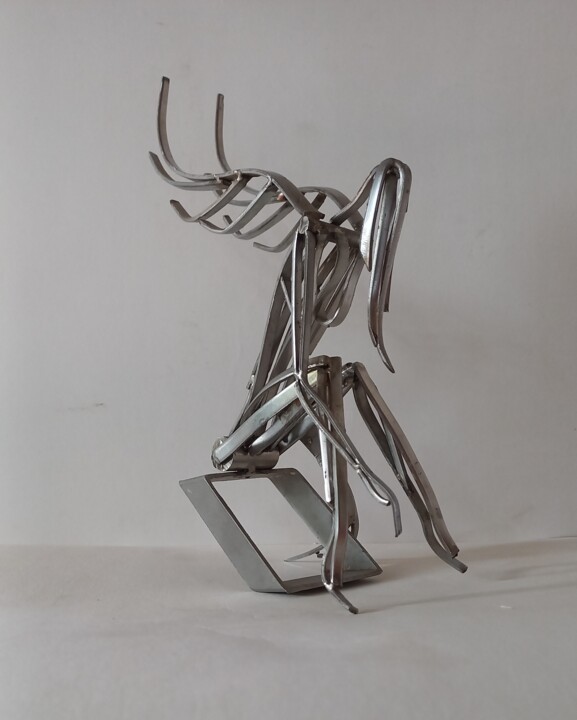 Sculpture titled "Angel" by Ranil Sugathapala, Original Artwork, Stainless Steel