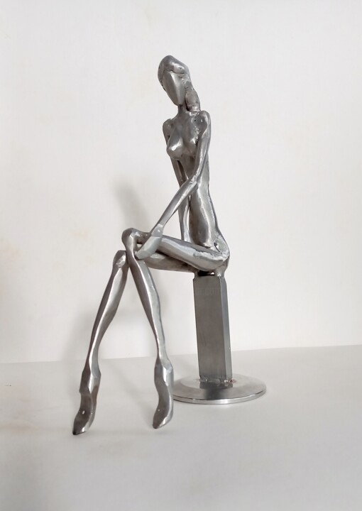 Scultura intitolato "Solitude 1" da Ranil Sugathapala, Opera d'arte originale, Acciaio inossidabile