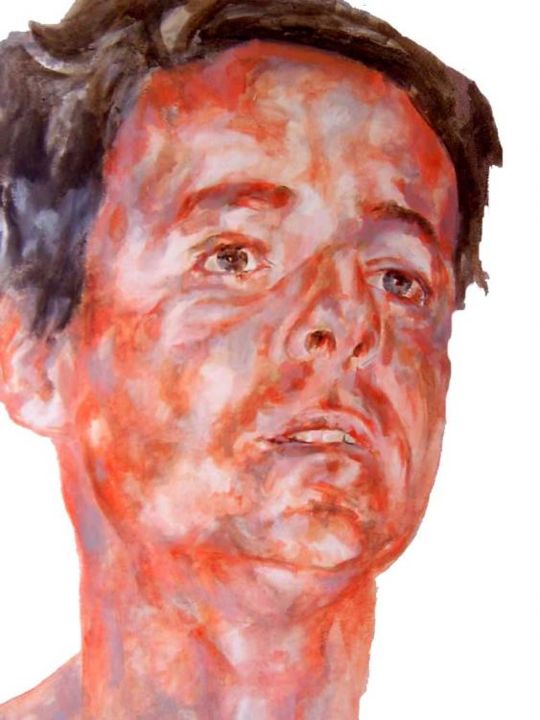 Peinture intitulée "Moon" par Frank-E Rannou, Œuvre d'art originale,