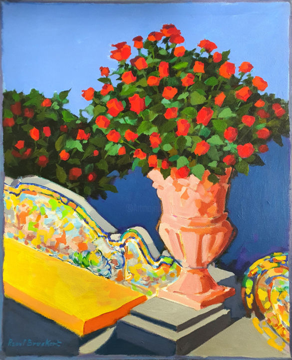 Pintura titulada "Souvenir de Capri" por Raoul Bruckert, Obra de arte original, Acrílico Montado en Bastidor de camilla de m…