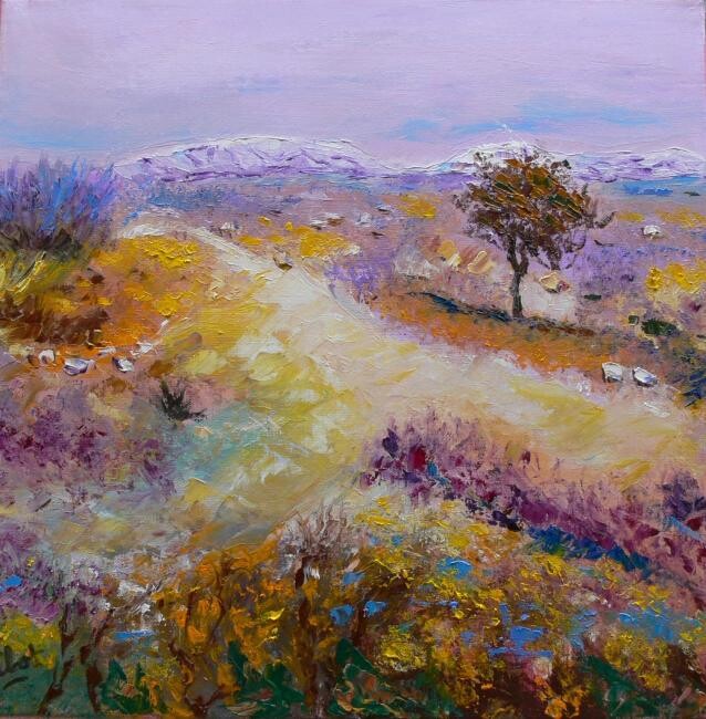 Painting titled "Chemin ensoleillé" by Raoul Ribot, Original Artwork