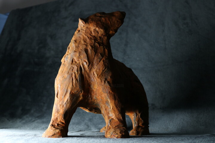 Sculptuur getiteld "Polar Bear" door Raphael Fourneau, Origineel Kunstwerk, Gips