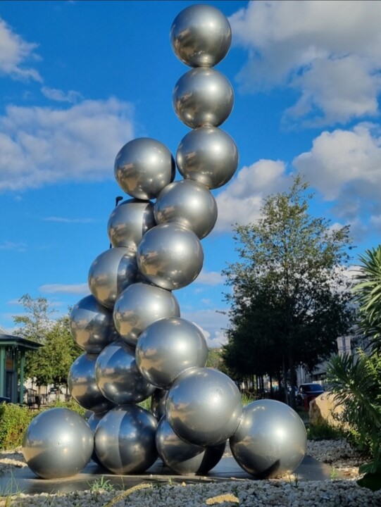 Скульптура под названием "Métamorphose collec…" - Raphaël Minot, Подлинное произведение искусства, Нержавеющая сталь