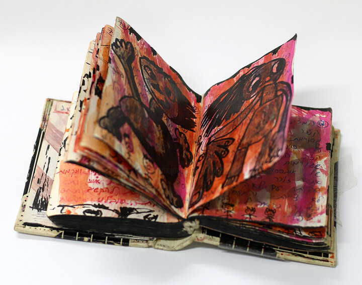 Dessin intitulée "artist book Sketch…" par Raphael Perez, Œuvre d'art originale, Encre
