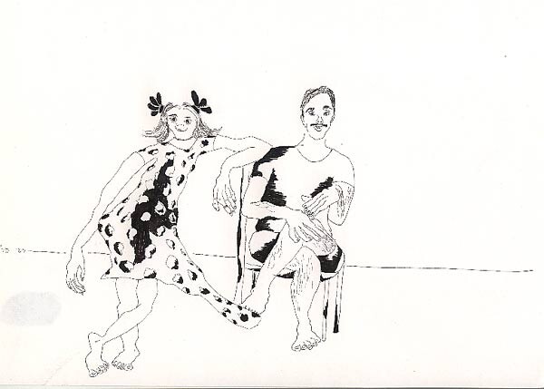 Tekening getiteld "couple drawing man…" door Raphael Perez, Origineel Kunstwerk, Inkt