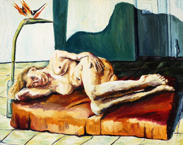 Peinture intitulée "woman oil painting…" par Raphael Perez, Œuvre d'art originale, Huile