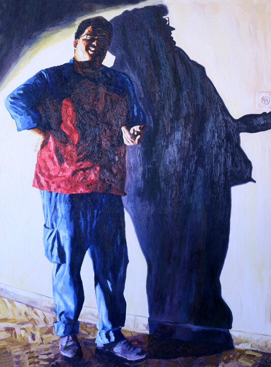Pittura intitolato "realistic painting…" da Raphael Perez, Opera d'arte originale, Olio