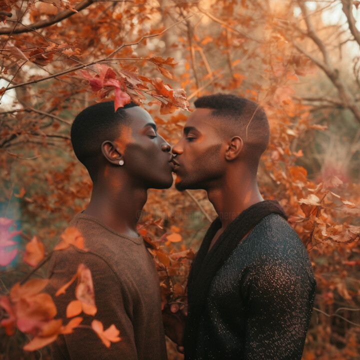Peinture intitulée "photo d'hommes gays…" par Raphael Perez, Œuvre d'art originale, Photographie numérique