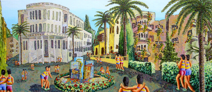 Painting titled "naive paintings nai…" by Raphael Perez, Original Artwork, Acrylic