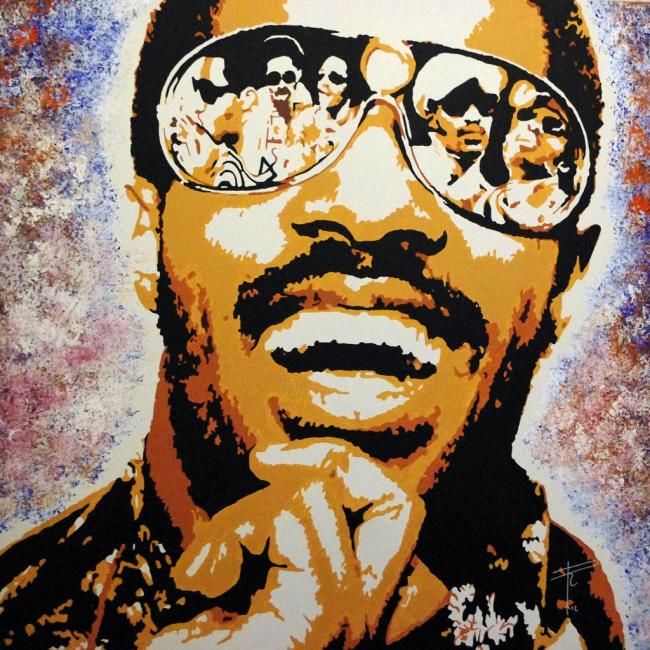 Stevie Wonder, Pintura por Raphael Romeo