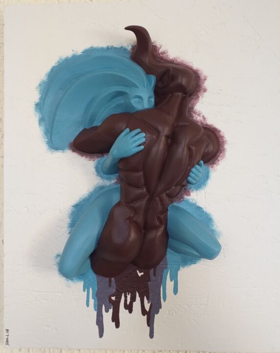 Sculpture intitulée "Amour" par Raquel Gauzin, Œuvre d'art originale, Argile