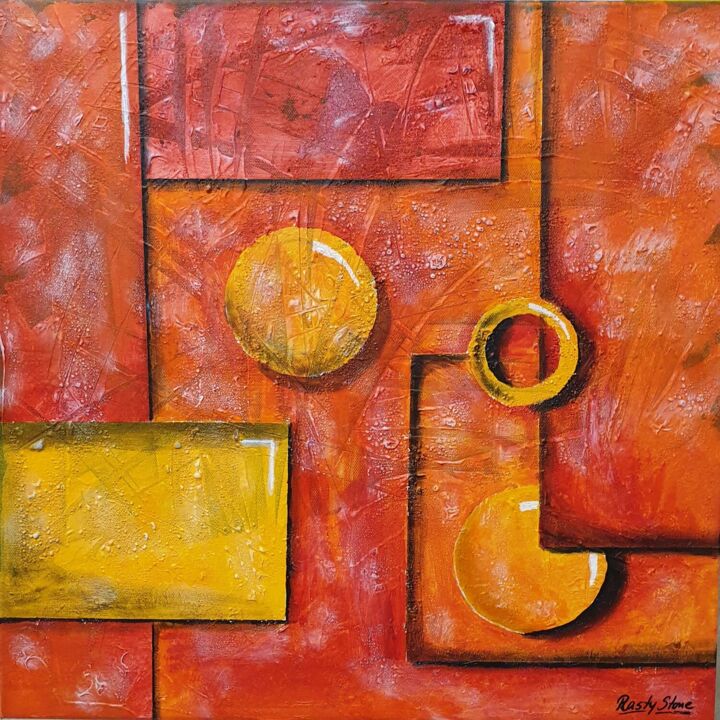 Painting titled "TIME" by Rasty Stone, Original Artwork, Acrylic