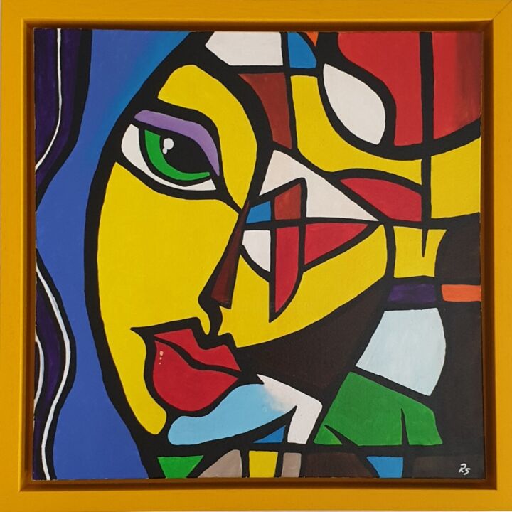 Malerei mit dem Titel "FACE GENERATION" von Rasty Stone, Original-Kunstwerk, Acryl