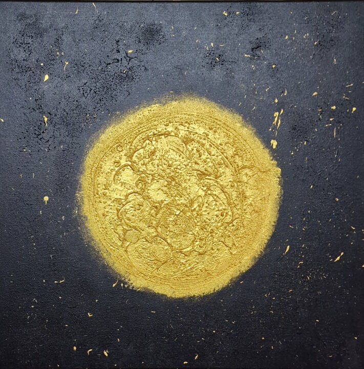 Картина под названием "BEAUTY GOLD" - Rasty Stone, Подлинное произведение искусства, Акрил