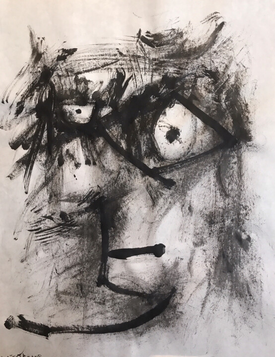 Painting titled "SUMI II" by Raul Cañestro Caballero, Original Artwork, Ink
