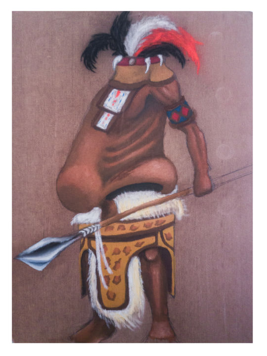 Pintura intitulada "Muta-Venandi-1" por Bantu Muta, Obras de arte originais, Acrílico