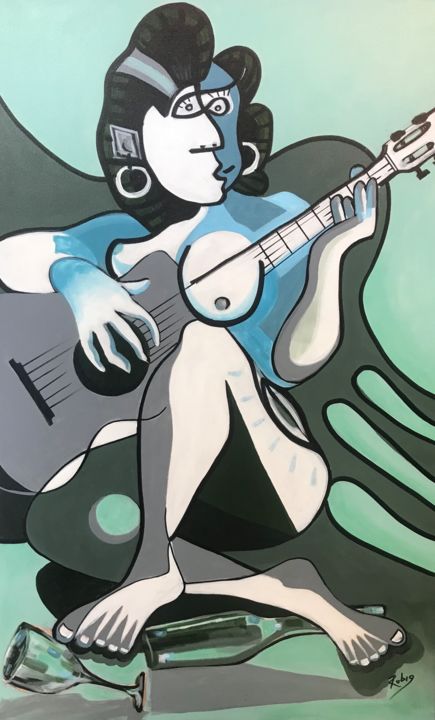 Pintura titulada "Llanera" por Raúl Rubio, Obra de arte original, Acrílico