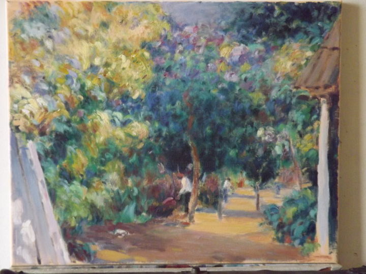 Painting titled "paisaje" by Raul Quiroga, Original Art, Oil