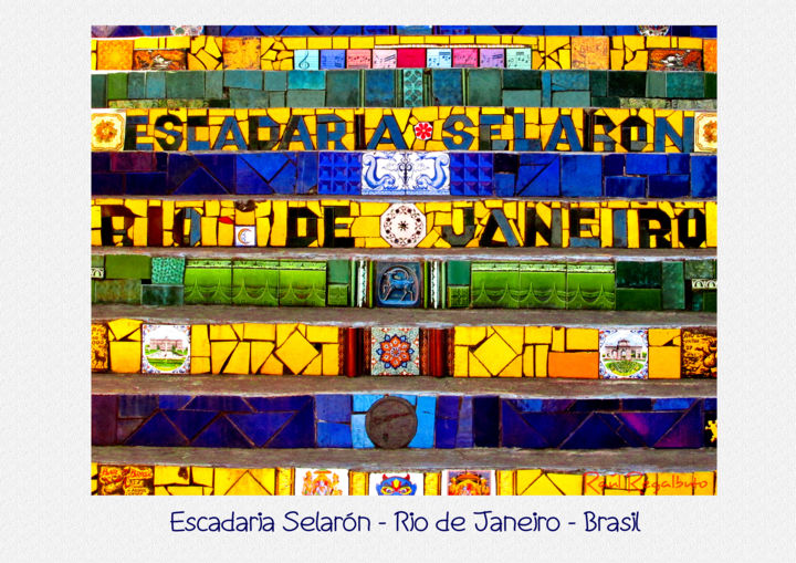 Fotografía titulada "escadaria-selaron-r…" por Raúl Regalbuto, Obra de arte original